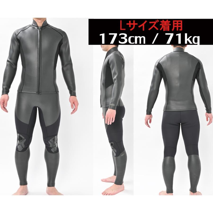 Amazon | ANDNEWYOU ロングジョン 長袖タッパー 3/2 2ピース